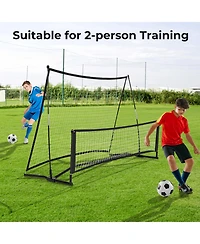 Akiudex 2-in-1 Portable Soccer Rebounder Net with Carrying Bag