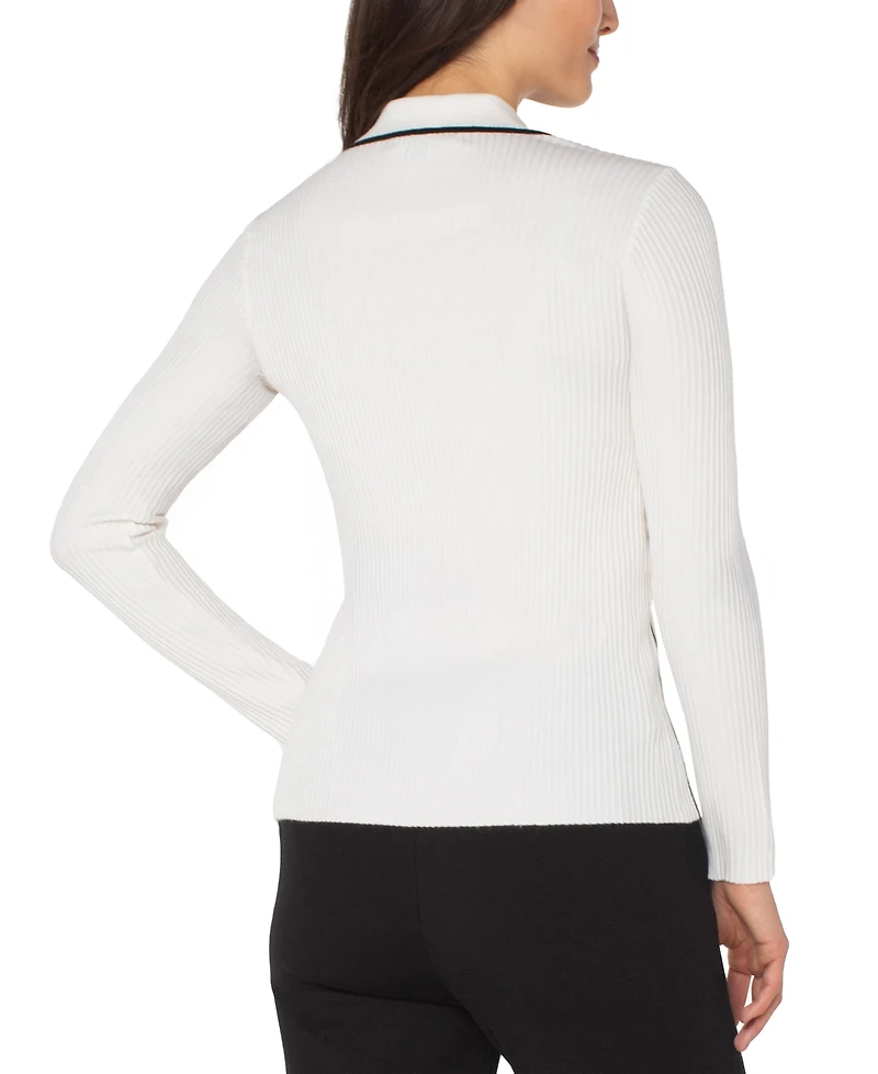 Liverpool Los Angeles Women's Long Sleeve V-Neck Sweater