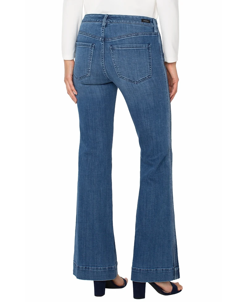 Liverpool Los Angeles Women's Hannah Flare Self Trim Jeans