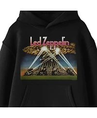 Led Zeppelin Searchlight Poster Long Sleeve Youth Black Hooded Sweatshirt-xs