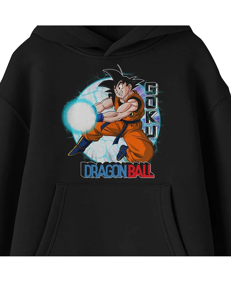 Dragon Ball Goku Kamehameha Blast Youth Black Long Sleeve Hooded Sweatshirt-xxl