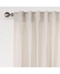 Awesome Home Textured Double Ruffle Rod Pocket Curtains Pair