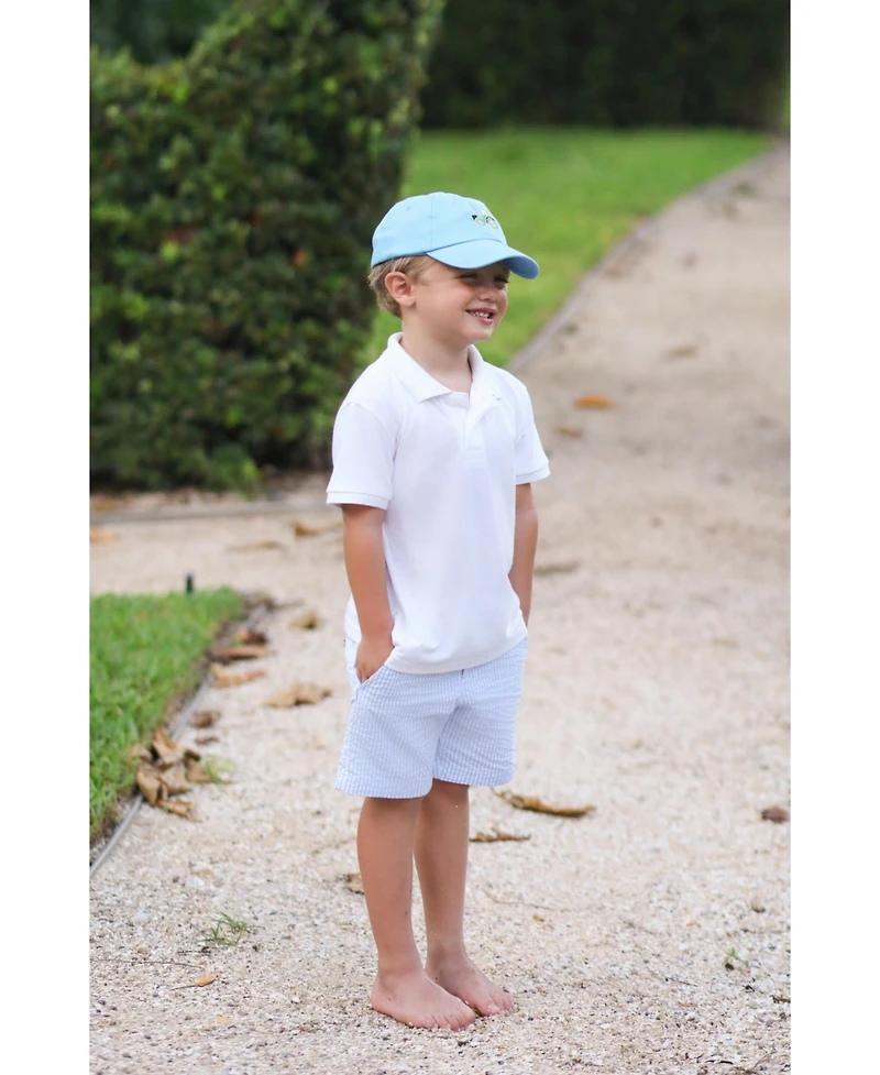 Bits & Bows Boys' Tractor Baseball Hat Blue