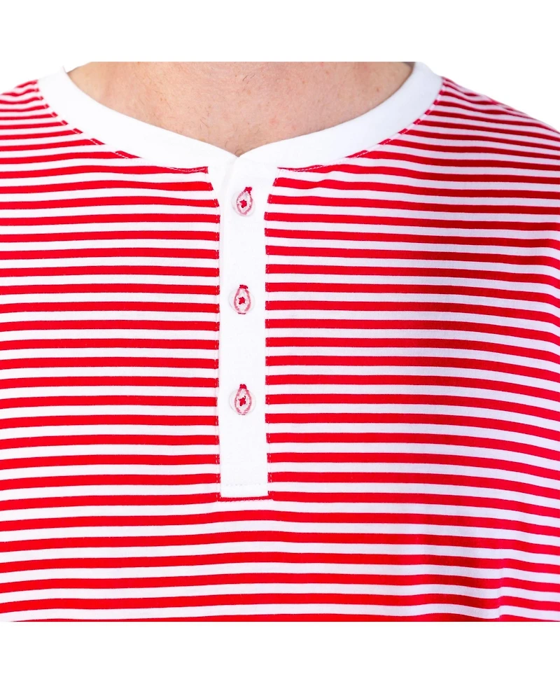 Sant and Abel Men's Red Stripe Jersey Henley