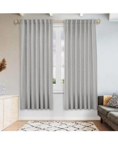 Awesome Home Linen Blend Light Filtering Curtains For Living Room 2 Panels