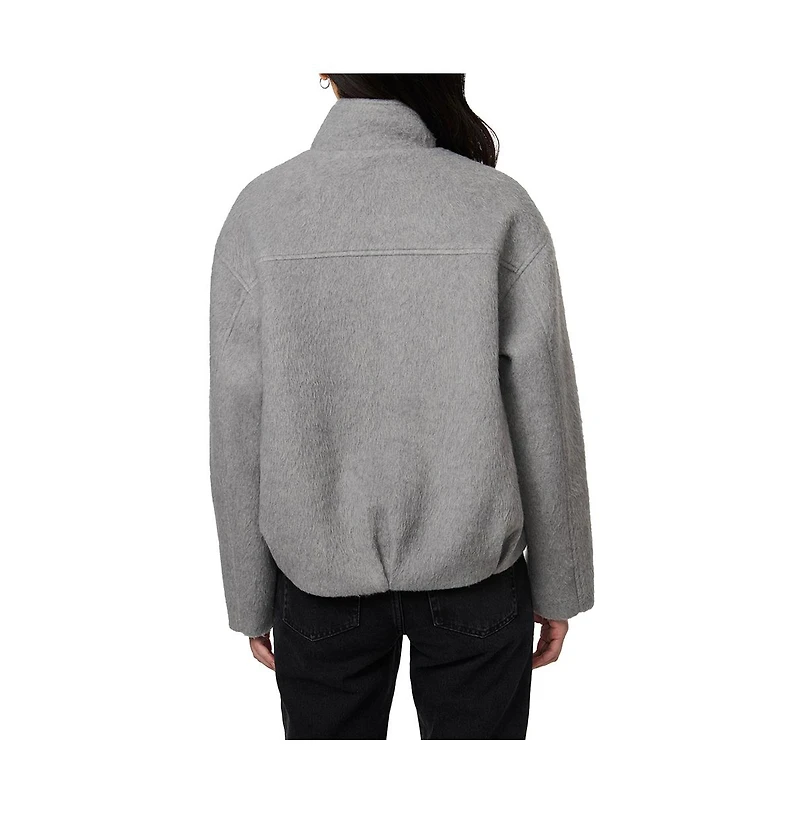 Bernardo Women's Pleated Hem Bomber