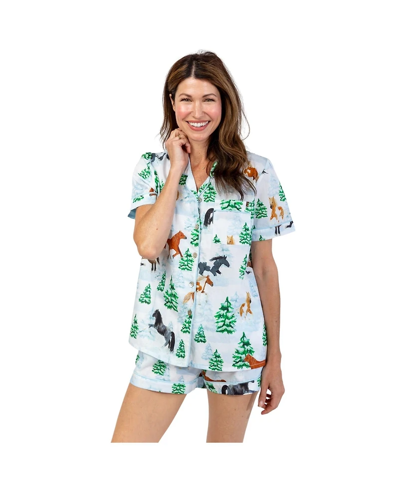 Sant and Abel Women's Skydog Wild & Free Short Pj Set