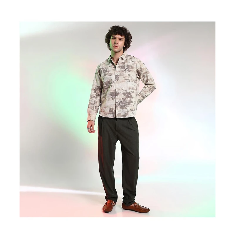 Campus Sutra Nonlinear-Tactile Shirt