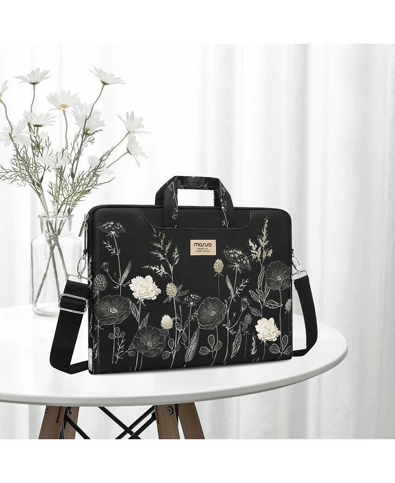 Mosiso Women's Retro Flower Laptop Bag