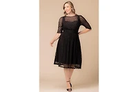Kiyonna Plus Vita Mesh Cocktail Dress