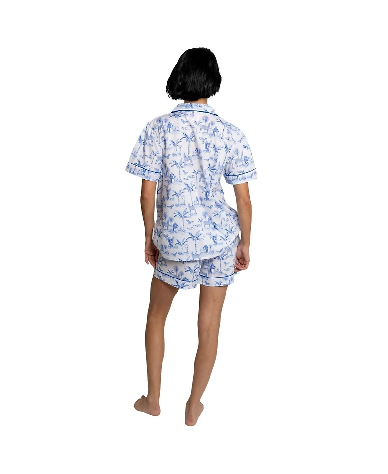 Sant and Abel Women's Skydog Blue Toile Short Pj Set