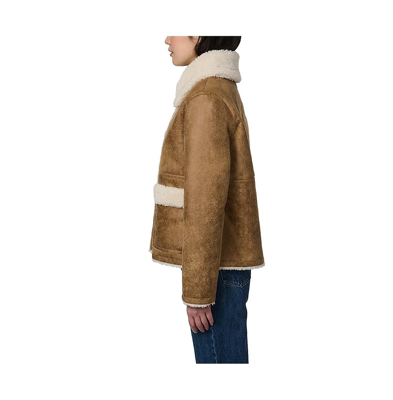 Bernardo Women's Faux Shearling Chore Jacket