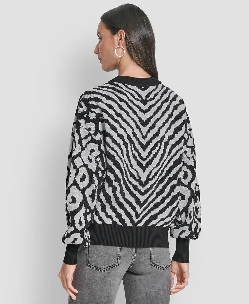 Dkny Women's Long Sleeve Crew Neck Sweater