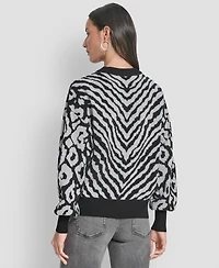 Dkny Women's Long Sleeve Crew Neck Sweater