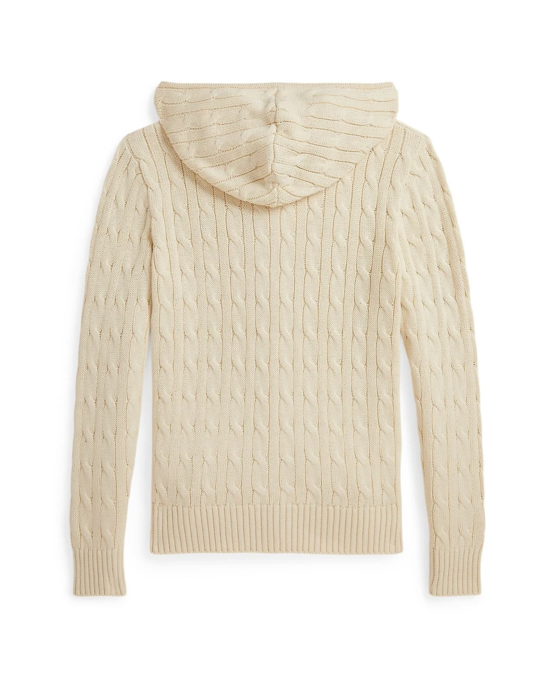 Polo Ralph Lauren Big Boys Cable Cotton Hooded Full-Zip Sweater