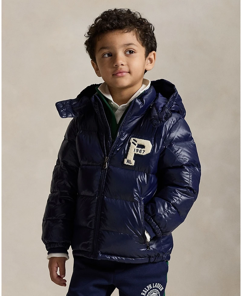 Polo Ralph Lauren Toddler and Little Boys Glossed Hooded Down Jacket