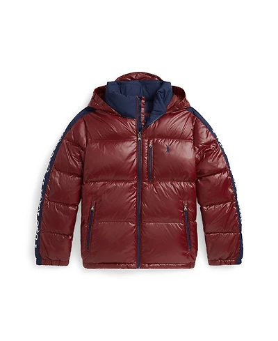 Polo Ralph Lauren Big Boys Logo Down Hooded Jacket