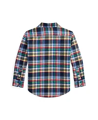 Polo Ralph Lauren Toddler and Little Boys Plaid Brushed Cotton Oxford Shirt