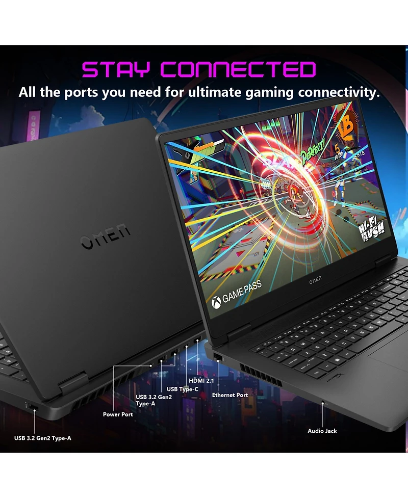 Hp Omen 17.3" Gaming Traditional Laptop Amd Ryzen Ai 9 365 16GB Ram Nvidia GeForce Rtx 5060 512GB Ssd Storage Windows 11 Home Fhd 144Hz - Black