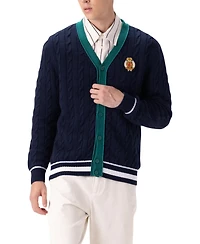 Members Only Men's Cotton Cable Knit Cricket Sweater