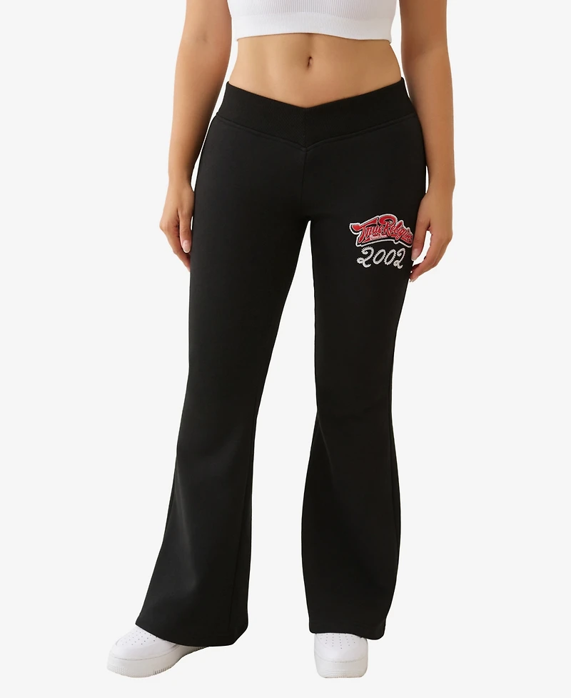 True Religion Women's Crystal V Flare Pants