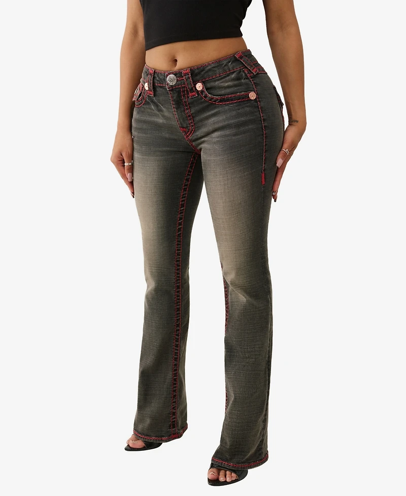 True Religion Women's Becca Super T Bootcut Flap Jeans