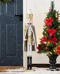 Glitzhome 42" Wooden Christmas King Nutcracker