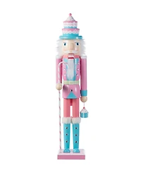 Glitzhome 24" Wooden Christmas Cake Nutcracker