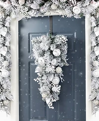 Glitzhome 30" Christmas Ornament and Berry Teardrop