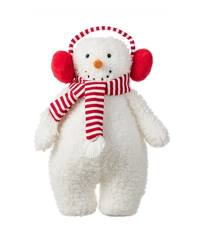 Glitzhome 17.75" Christmas Fabric Standing Snowman