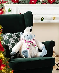 Glitzhome 21.75" Christmas Fabric Yeti Shelf Sitter