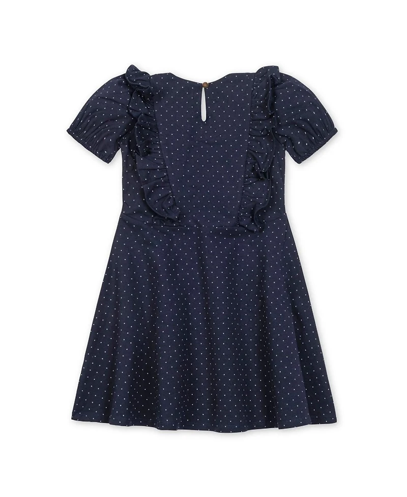 Hope & Henry Toddler Girls' Organic Short Sleeve Knit Ruffle Dress