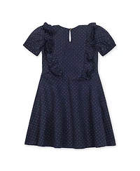 Hope & Henry Toddler Girls' Organic Short Sleeve Knit Ruffle Dress