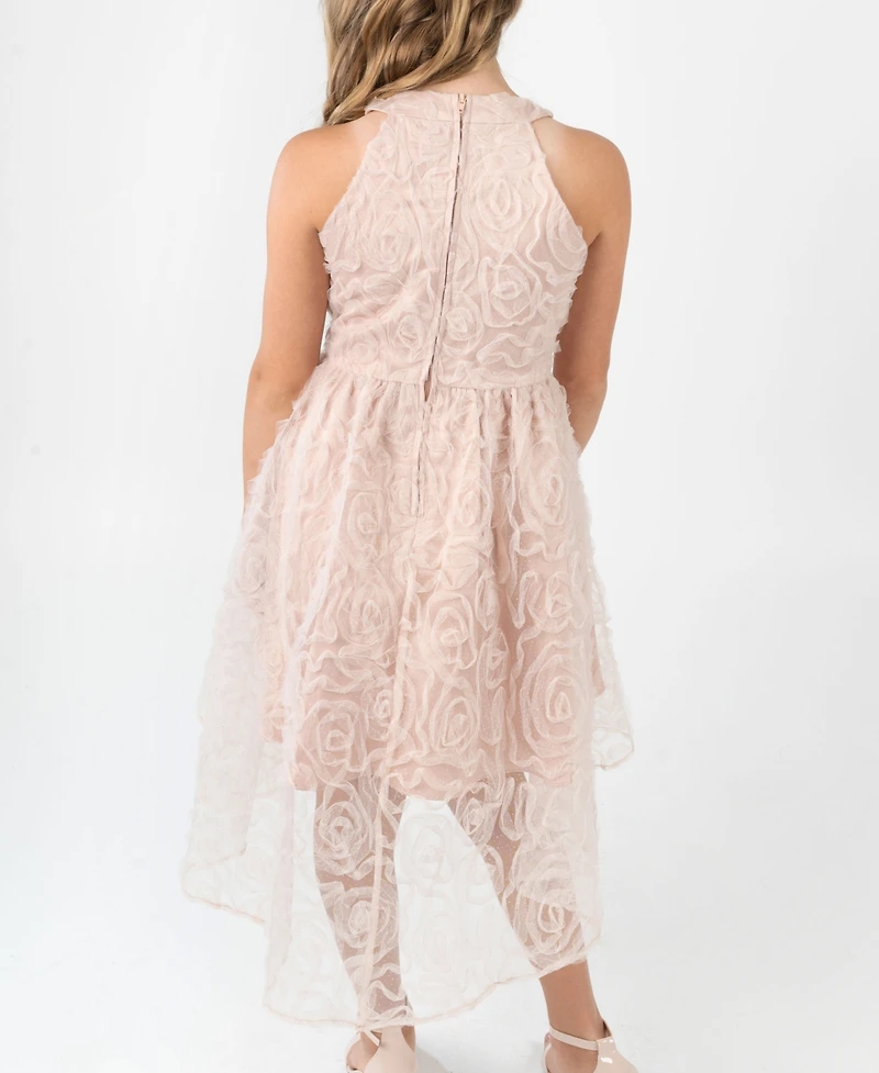 Rare Editions Big Girls Glitter Soutache Social Dress
