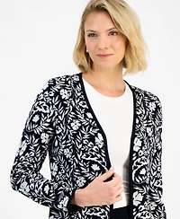 Jm Collection Women's Printed Open-Front Cardigan, Macy's Exclusive