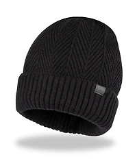 Kenneth Cole Reaction Men's 2-Piece Herringbone Knit Beanie and Scarf Box Set