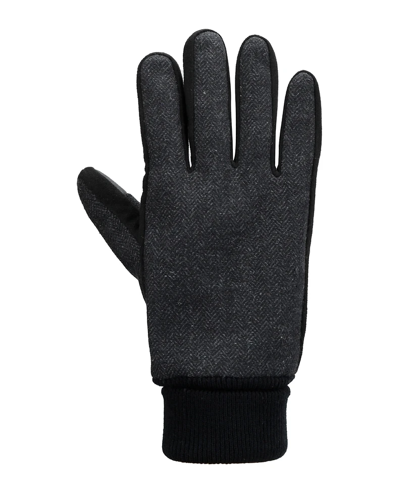 Kenneth Cole Reaction Men's Herringbone Winter Gloves