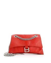 Pre-Owned Balenciaga Small Crush Chain Flap Bag Leather