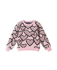 Andy & Evan Toddler/Child Girls All-Over Heart Sweater w/Legging Set