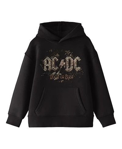 Ac/Dc Boys Acdc Logo Boombox Background Long Sleeve Youth Black