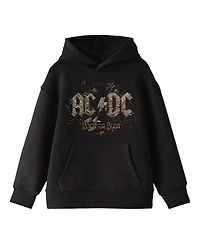 Ac/Dc Boys Acdc Logo Boombox Background Long Sleeve Youth Black