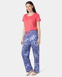Hue Women's Shady Leopard Print Long Pajama Pants