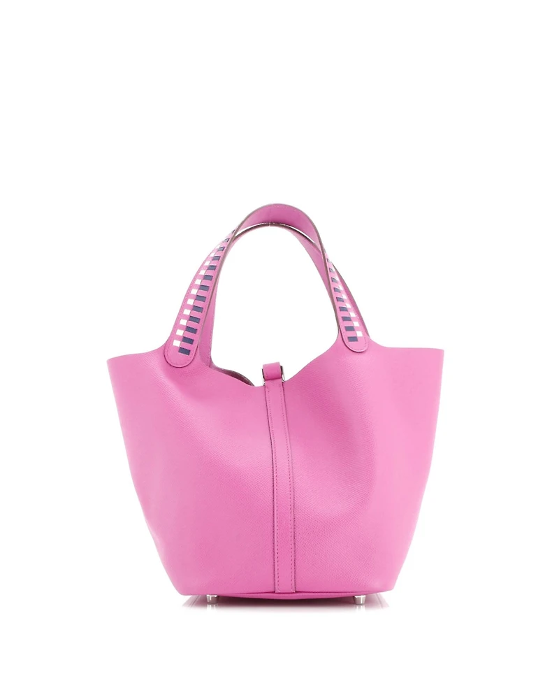 Pre-Owned Hermes Mm Picotin Lock Bag Tressage Epsom