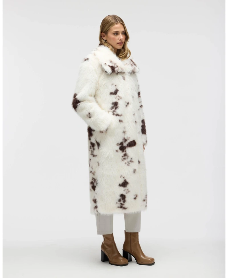 Nvlt Women's Long Hair Luxious Faux Fur Jacket