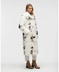 Nvlt Women's Long Hair Luxious Faux Fur Jacket