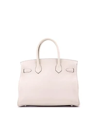 Pre-Owned Hermes Birkin 30 Handbag Light Clemence with Palladium Hardware