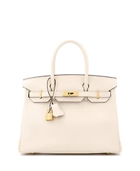 Pre-Owned Hermes Birkin 30 Handbag Light Epsom with Gold Hardware