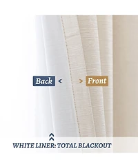 Awesome Home 100% Blackout Cotton Blend Thermal Grommet Curtains, 2 Panels
