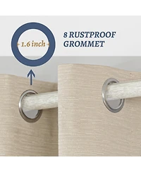 Awesome Home 100% Blackout Cotton Blend Thermal Grommet Curtains, 2 Panels