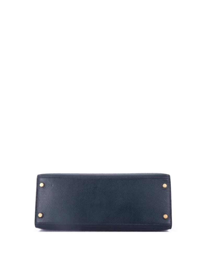 Pre-Owned Hermes Kelly Handbag Courchevel with Gold Hardware